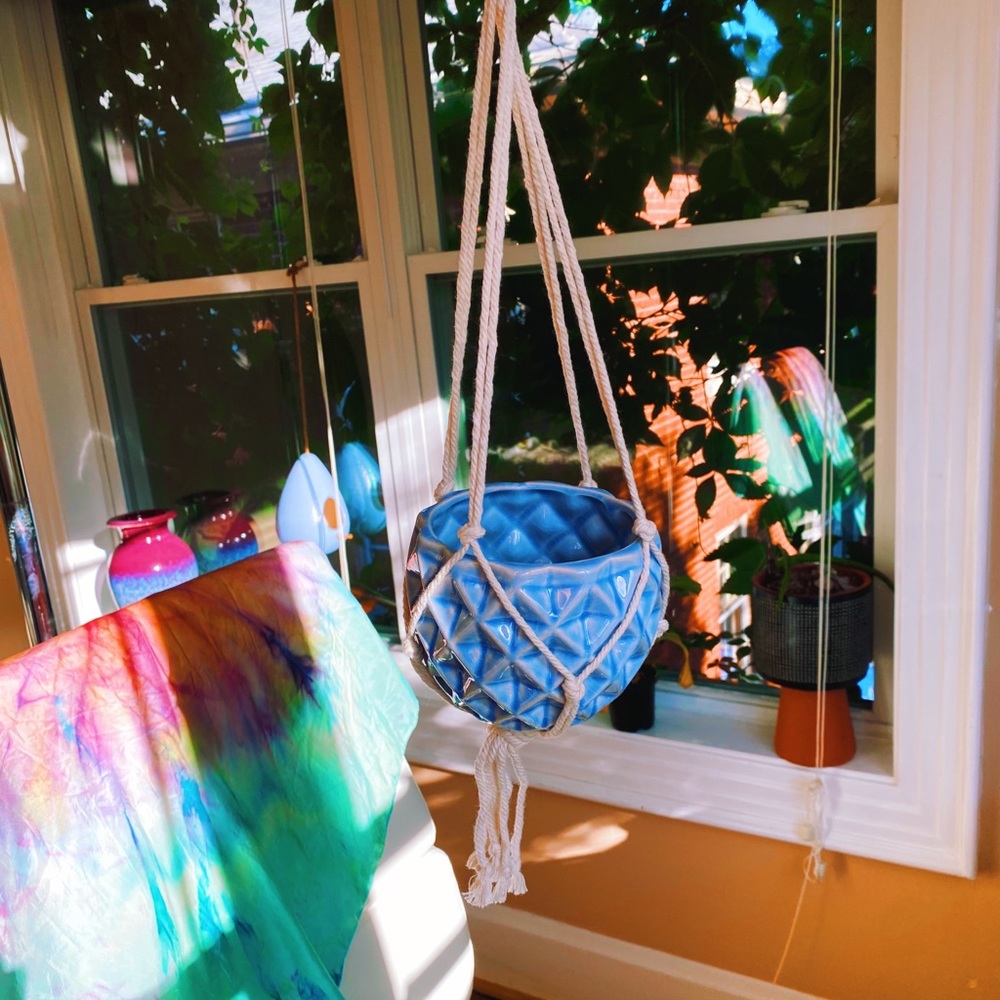 Handmade by Me Kaleidoscope Crochet Planter - Picture 2 of 10